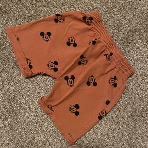 Disney Kids Shorts - Tan with Black Mickey Mouse